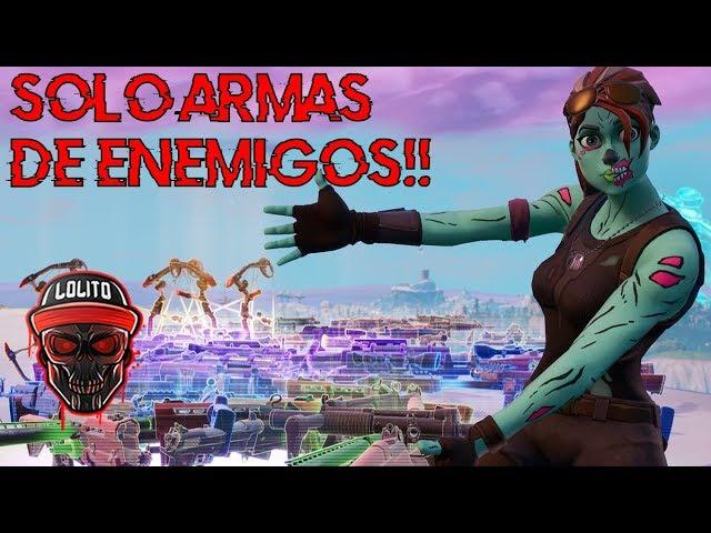 ¡GANANDO SOLO con ARMAS DE MIS ENEMIGOS!  ~ FORTNITE