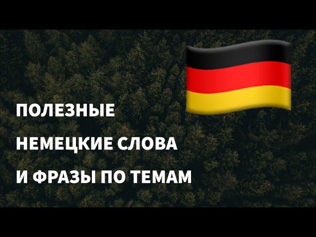 Полезные немецкие слова и фразы по темам для начинающих. Учим немецкий язык легко. (16 тем)