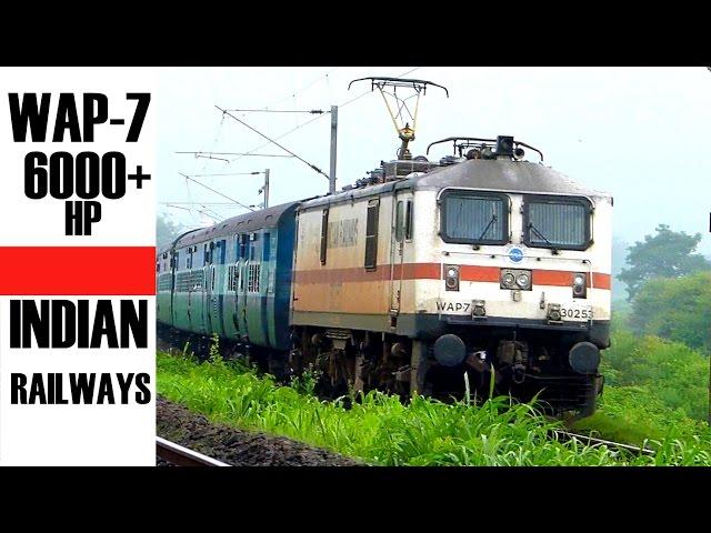 WAP7 ! INDIA's Most Powerful Passenger ELecTRiC LoCoMOTIVE hauled trains of INDIAN RAILWAYS !!