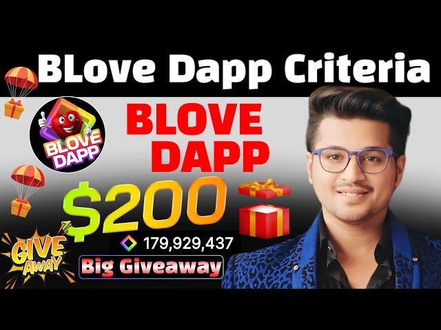 Blove dapp Airdrop Eligibility | blove dapp Listing date | blove airdrop Claim | blove new update