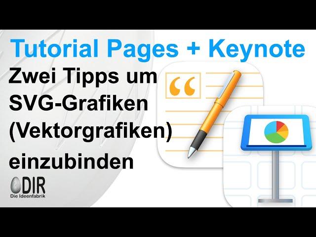 Mac Tutorial Pages und Keynote SVG Grafiken nutzen