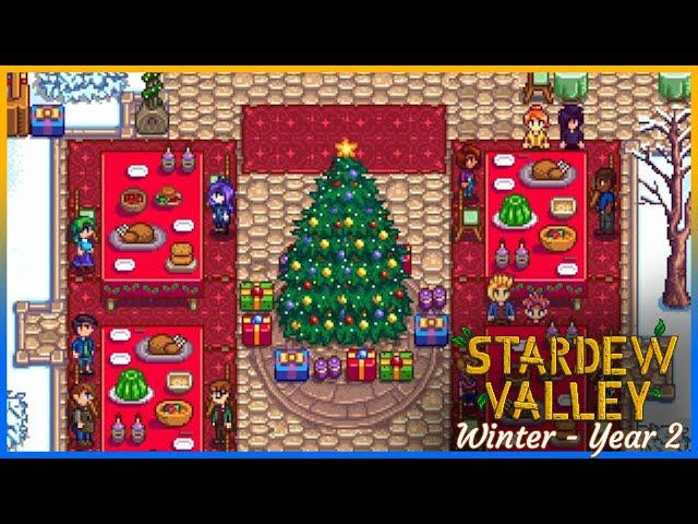 STARDEW VALLEY Chill gameplay for relax or study - Full winter Year 2 | No commentary