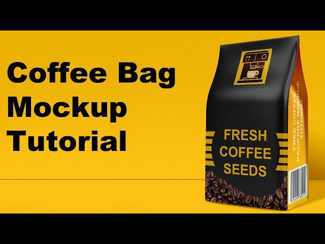 How to make a Coffee pouch packaging mockup | Photoshop tutorial by DLC ventures