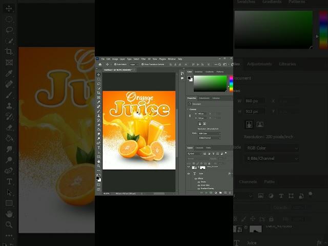 orange juice poster #2023 #cp #photoshoptutorial #video #viral #shorts #youtube #photoshop