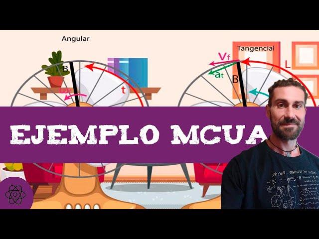 MCUA ‍️ Ejemplo: Movimiento circular uniformemente acelerado