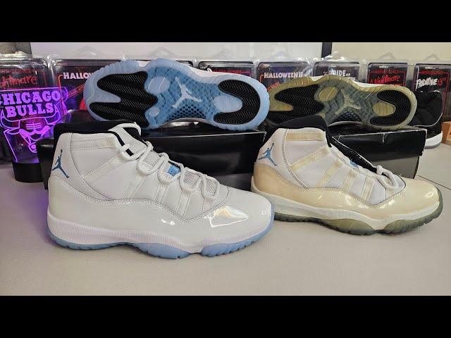 Air Jordan 11 Columbia 1996 OG VS 2024 retro comparison