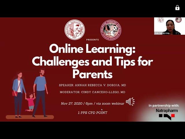 PPS NCM Online Learning: Challenges and Tips for Parents by Dr. Annah Rebecca V. Doroja