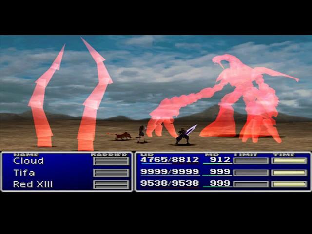 FF7 - Ruby Weapon - Omnislash - 9999 Damage