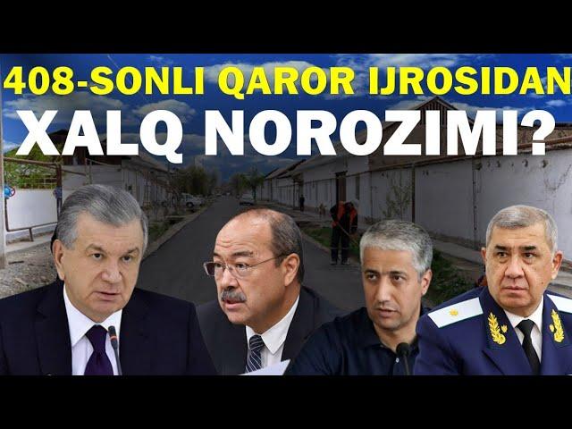 408-SONLI QAROR IJROSIDAN XALQ NOROZIMI?