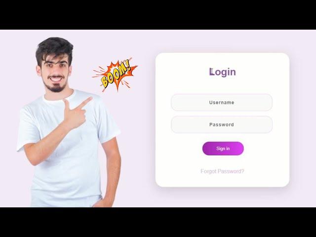 How to make Login Form in HTML and CSS | Sign In Form Design Using HTML and CSS | Login Form Design