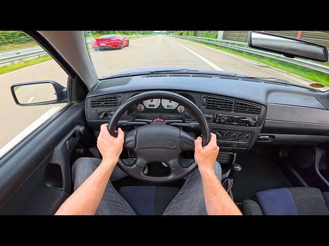 1996 VW Golf 3 Bon Jovi - pov test drive on germany autobahn #vw #golf3 #nospeedlimit #autobahn