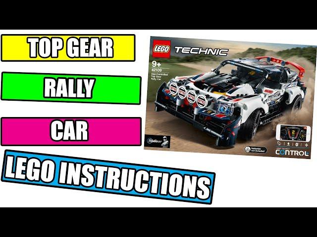 LEGO App Controlled Top Gear Rally Car INSTRUCTIONS - TECHNIC 2020   - LEGO SET 42109