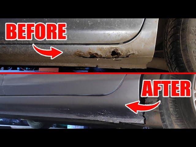 How To Fix Big Rust Holes On Your Car | Honda Civic 2001