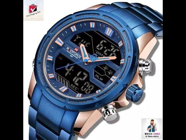 NAVIFORCE 9138 Blue Color Watch || Easy Shopping Zone || Bangla Watch Tutorial ||