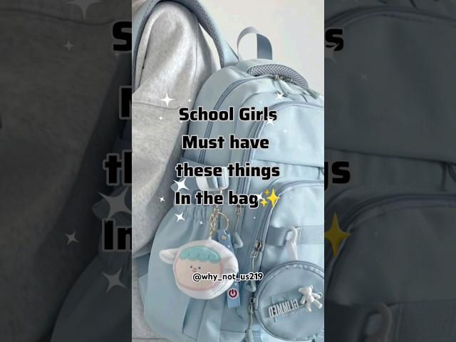 Must have things for school girlie bag#aesthetic #girl #cute #youtubeshorts #shorts #viralshorts