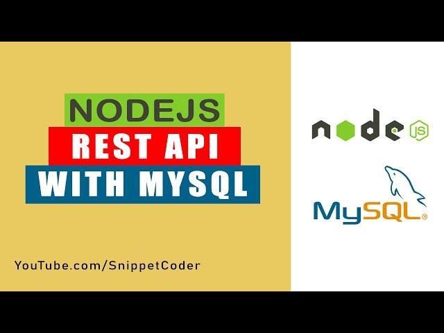 NodeJS Rest API with MySQL