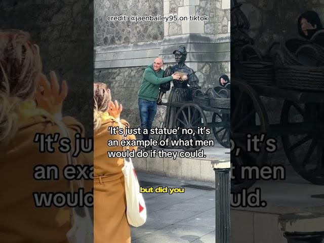 why do people keep touching this statue like this?