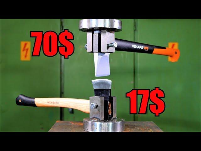 Brutal Axe Test with Hydraulic Press