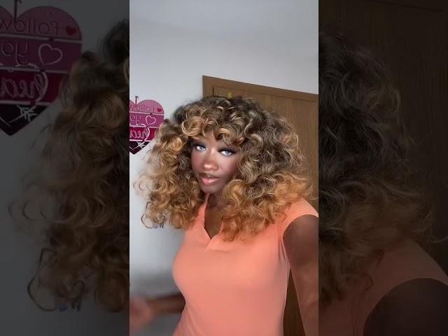 OMBRE BROWN CURLY WIG