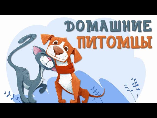 ДОМАШНИЕ ПИТОМЦЫ. Коты и Собаки. Детям о животных.