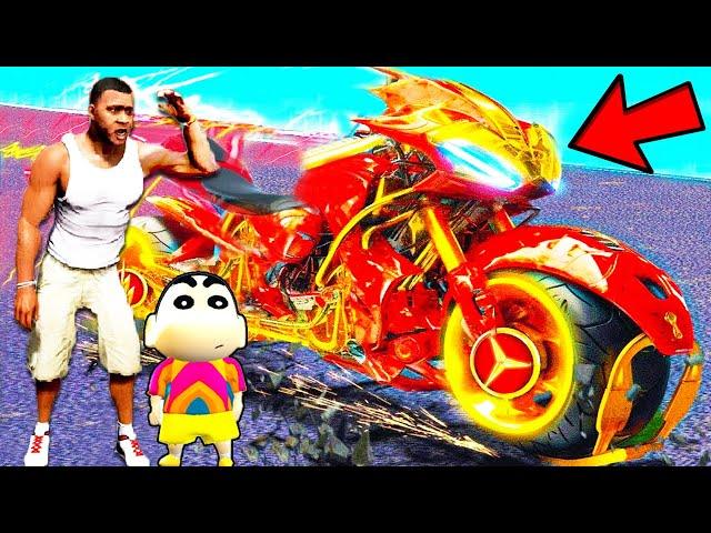 Franklin UPGRADING and TRANSFORMING Super GOD BIKE in GTA 5 | SHINCHAN and CHOP