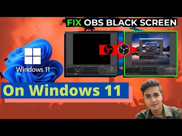 how to fix obs black screen on windows 11 || solved obs issues windows 11 || rumman