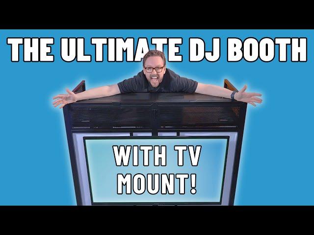 ️ Cast any visuals!  Vonyx DB6 Mobile DJ Booth Stand with TV Screen Mount