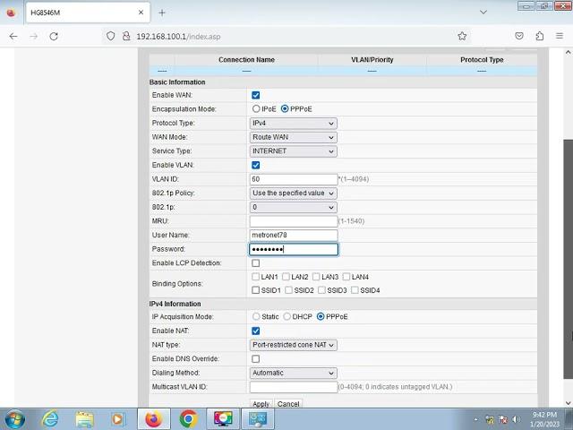 HG8546M Huawei Wireless Router Config