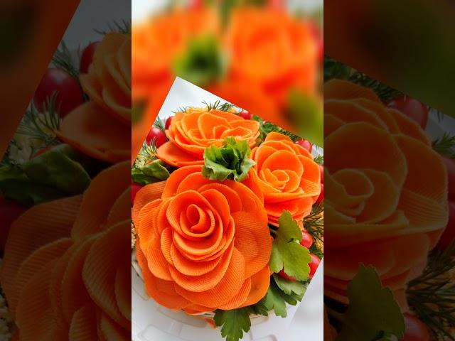 Карвинг из овощей/Красивое украшение блюд из овощей #еда#food#готовимподомашнему#вкуснаяеда