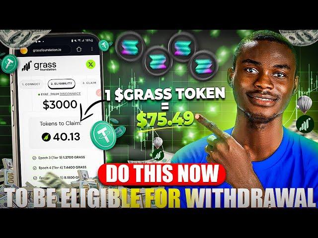 Getgrass.io Airdrop: Do This Now To Be Eligible For $GRASS Withdrawal to Solana Wallet.