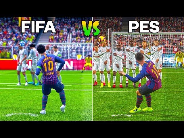 LIONEL MESSI Free Kicks • FIFA vs PES (2006-2024)