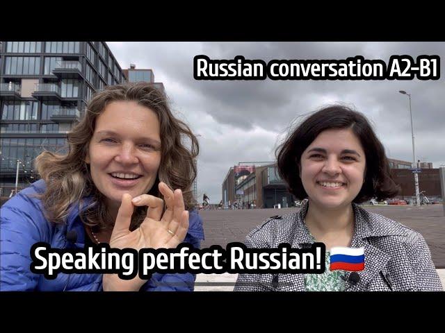 A Greek polyglot speaking perfect Russian - Russian conversation A2-B1 level + RU/EN subtitles