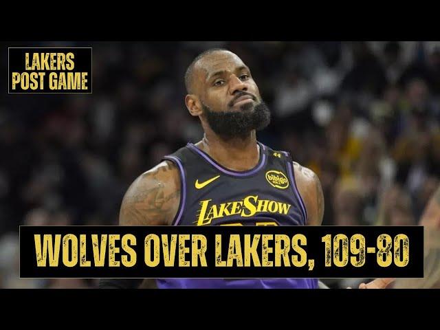 Lakers Blown Out By The Wolves, 109-80 | Where Was Lebron & AD? | 2-5 In Last 7 Games