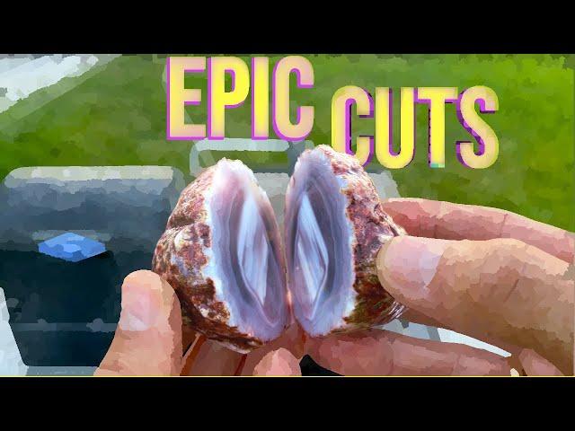 I Got A CRAZY SURPRISE While Cutting Swazi Agates on Lapidary Saw