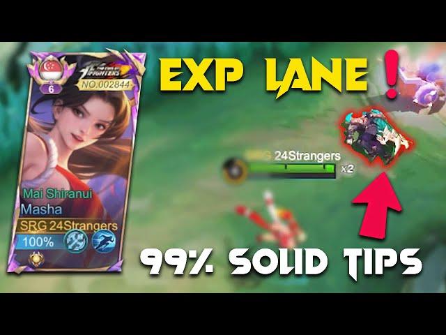 1 MINUTE TIPS TO WIN ANY HERO ON EXP LANE USING MASHA + GAMEPLAY