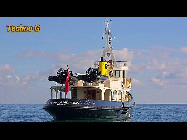 Vintage Tugboat Turned Luxury Yacht Sells for Over $1 Million | Unique Refitted Santandrea Yacht