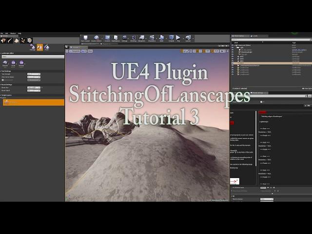 UE4 Plugin Stitching of landscapes plus World Composition tutorial 3