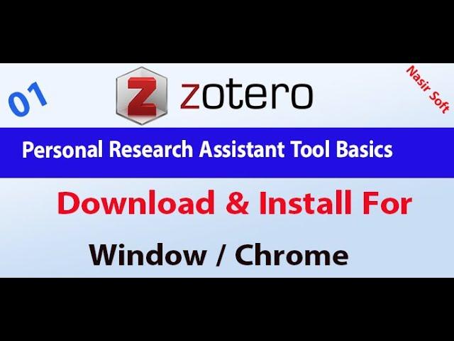 01 - Zotero | Download & Installation | Free Reference / Citation  Management Tool | Tutorial