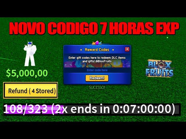 NOVO CÓDIGO +28 CÓDIGOS DE 2X XP BELI E RESET NO BLOX FRUITS 2024 - blox fruit codes