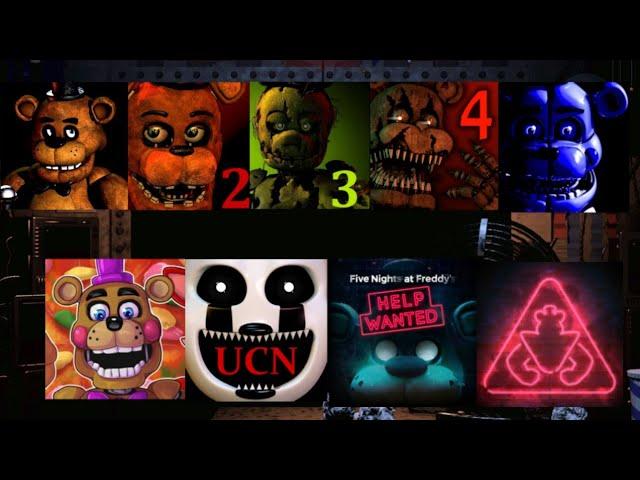 ВСЕ СКРИМЕРЫ С ФНАФ 1-9! ALL JUMPSCARES  FNAF 1-9!