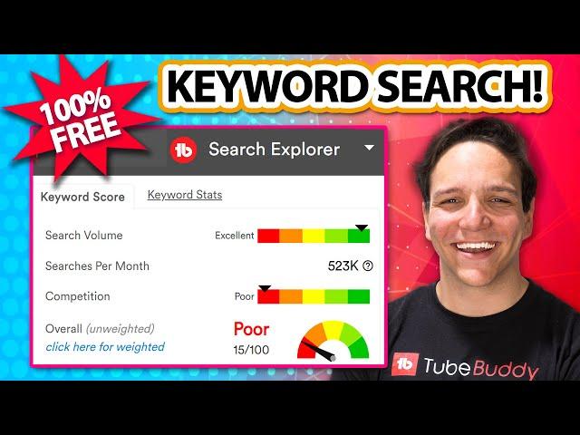 FREE YouTube Keyword Research tool WHILE You search! TubeBuddy Search Explorer