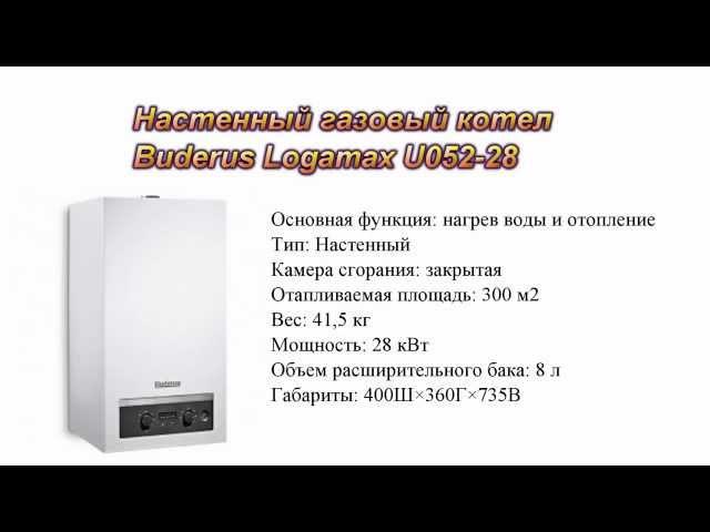 Настенный газовый котел Buderus Logamax U052-28