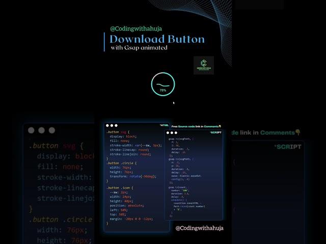 Downloading Button #css #html #html5 #css3 #html5css3 #coding #codinglife #codingtutorial