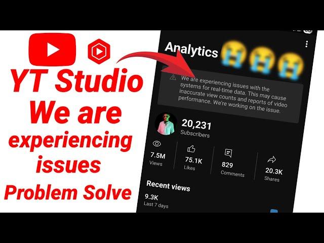 We are experiencing issues - we are experiencing issues with the systems for realtime data problem