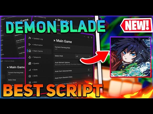 Demon Blade Script GUI / Hack (Auto Quest, Auto Farm, Inf Spins, And More) *PASTEBIN 2024*