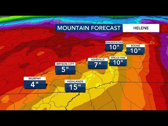 Mountains prepare for historic flooding from Hurricane Helene