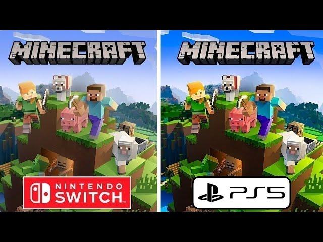 Minecraft PS5 vs Nintendo Switch Graphics Comparison