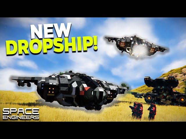 NEW DROPSHIP In Space Engineers - Workshop Review