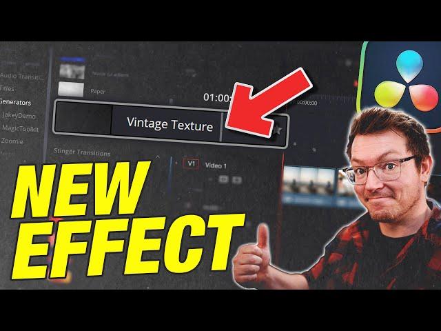 FREE new Vintage Texture in Davinci Resolve 19 (its awesome!)