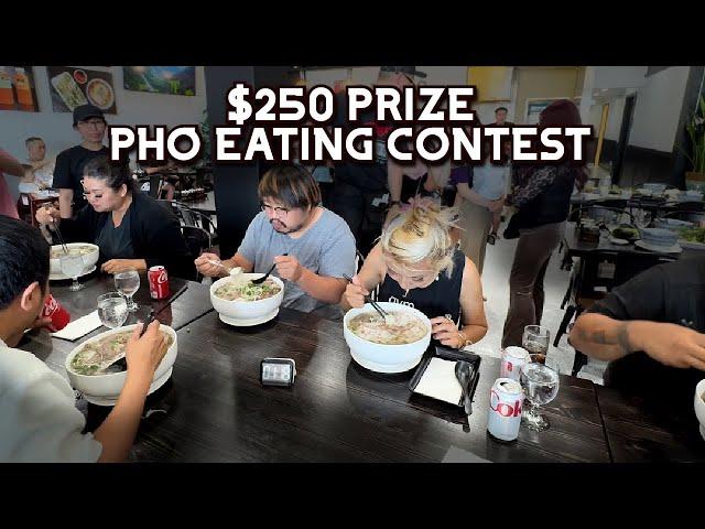 $250 PRIZE PHO EATING CONTEST FT. @AsianAndyfilms  #RainaisCrazy Pho Red Bo